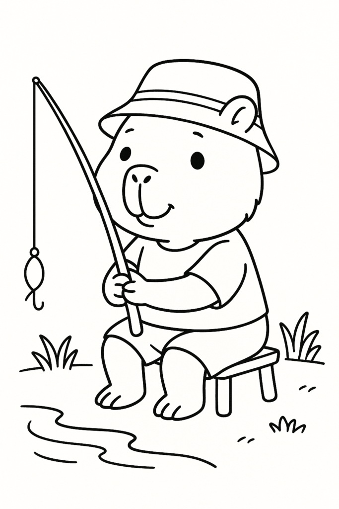 capybara coloring page printable free